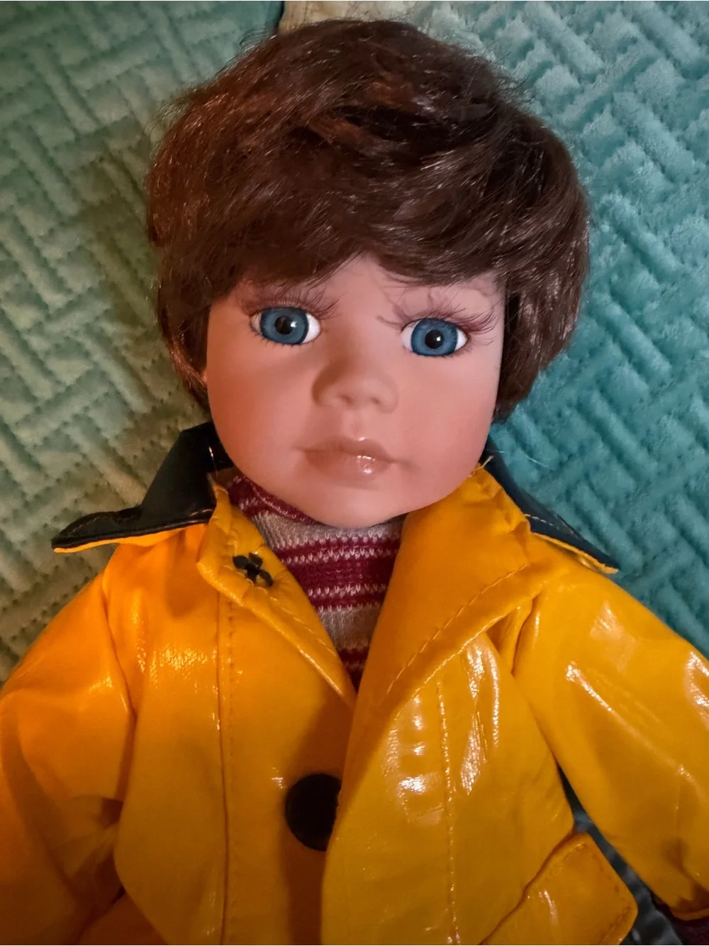 Yellow Raincoat Doll Outfit with Matching Boots - Classic Kids Toy